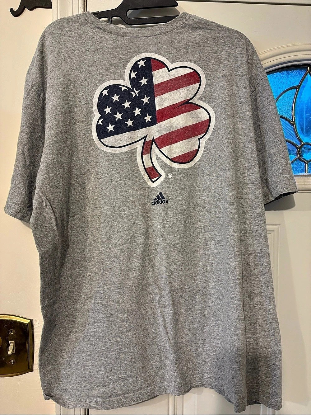 adidas Short Sleeve Graphic Tee in Gray